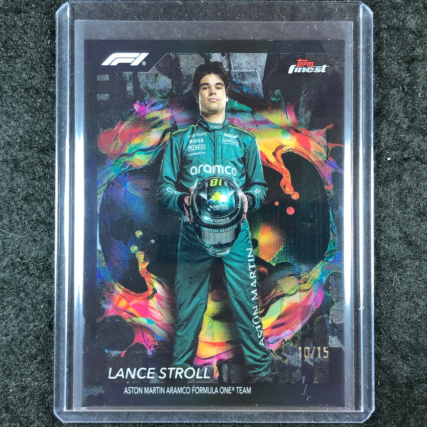 2024 Topps Finest Formula 1 LANCE STROLL Rare Black 10/15 #212