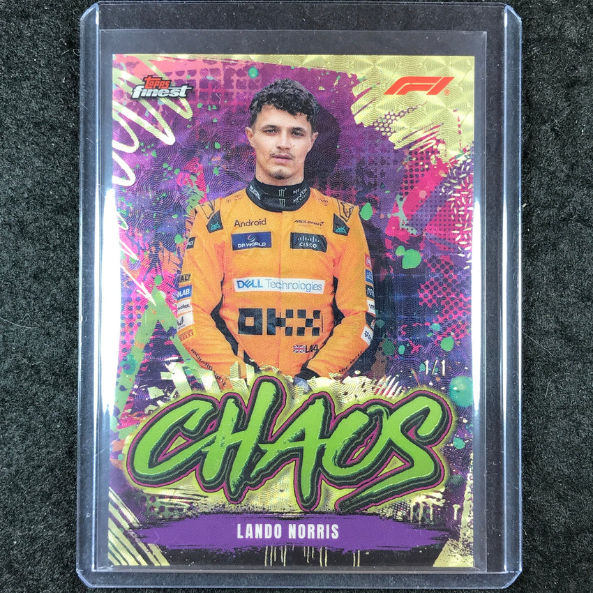 2024 Topps Finest Formula 1 LANDO NORRIS Chaos Superfractor 1/1 #7