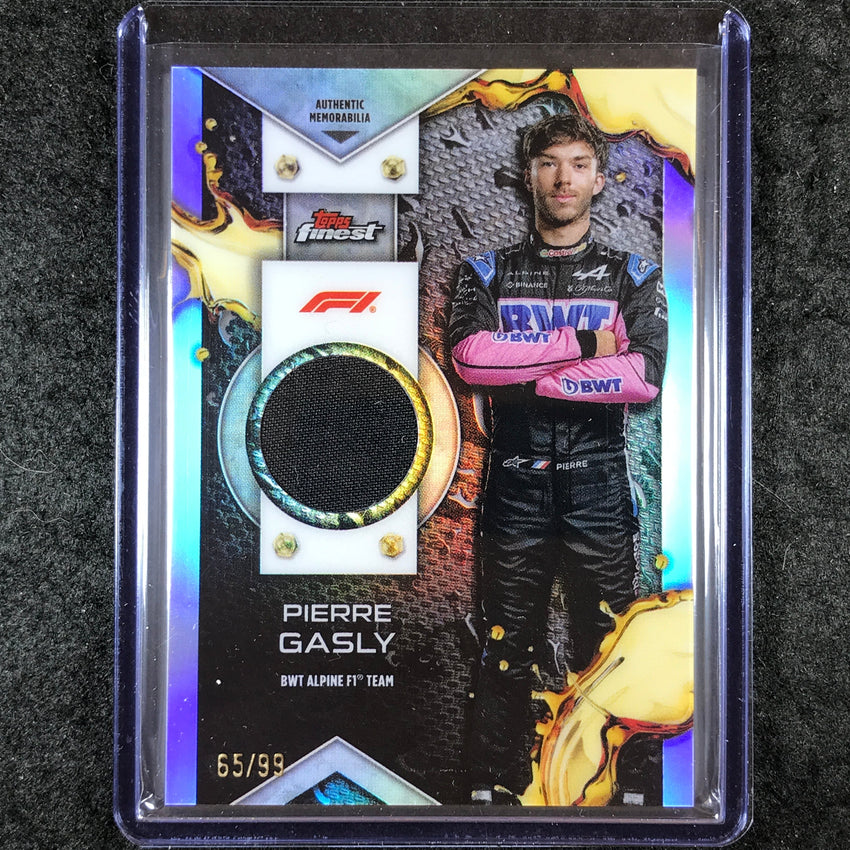 2024 Topps Finest Formula 1 PIERRE GASLY F1 Relic Base 65/99