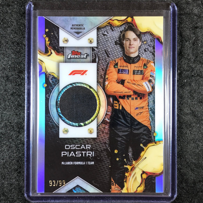 2024 Topps Finest Formula 1 OSCAR PIASTRI F1 Relic Base 93/99