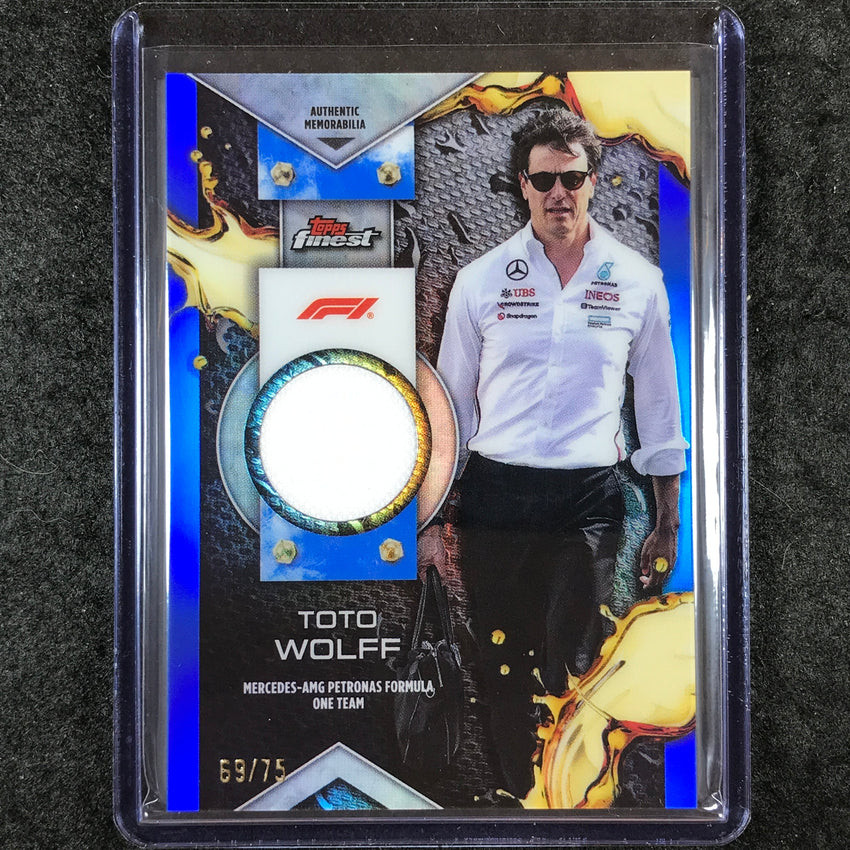 2024 Topps Finest Formula 1 TOTO WOLFF F1 Relic Blue 69/75