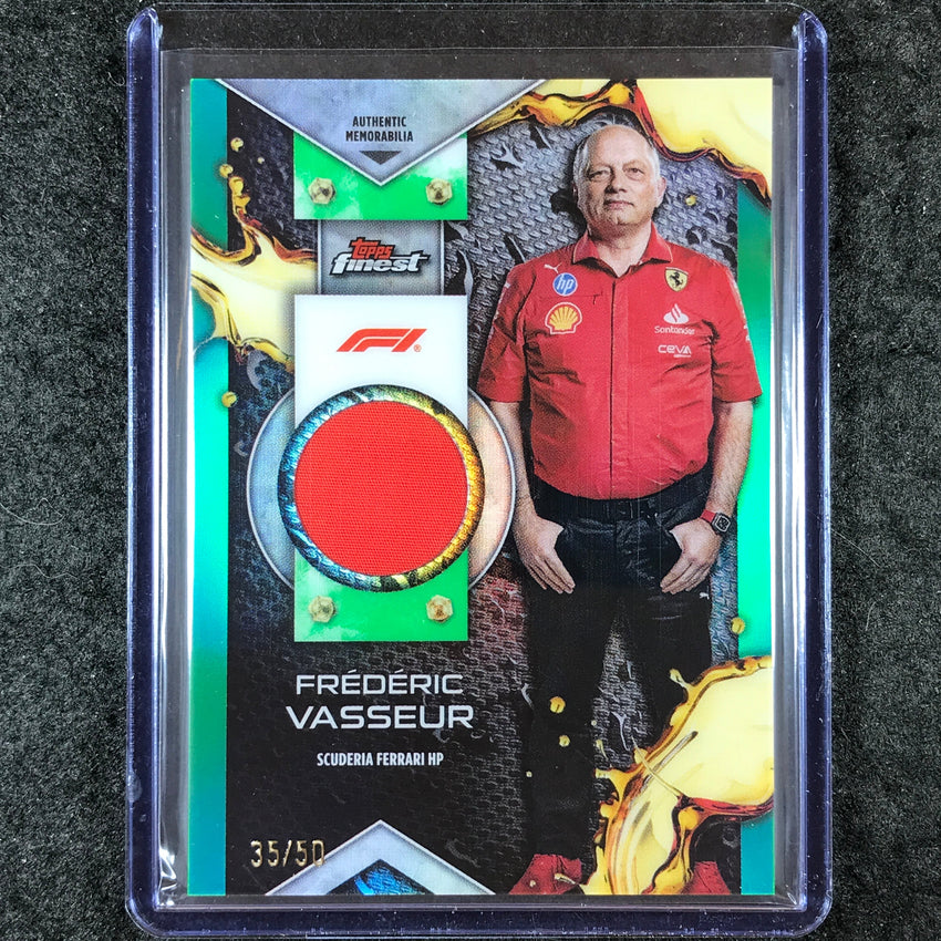 2024 Topps Finest Formula 1 FREDERIC VASSEUR F1 Relic Green 35/50