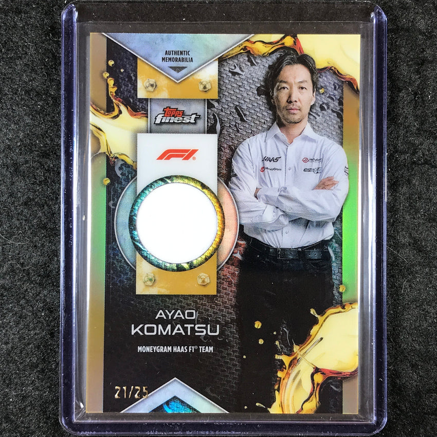 2024 Topps Finest Formula 1 AYAO KOMATSU F1 Relic Gold 21/25