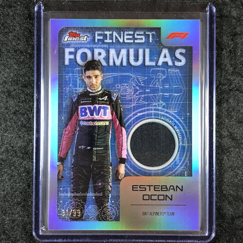 2024 Topps Finest Formula 1 ESTEBAN OCON Finest Formulas Relic Base 31/99