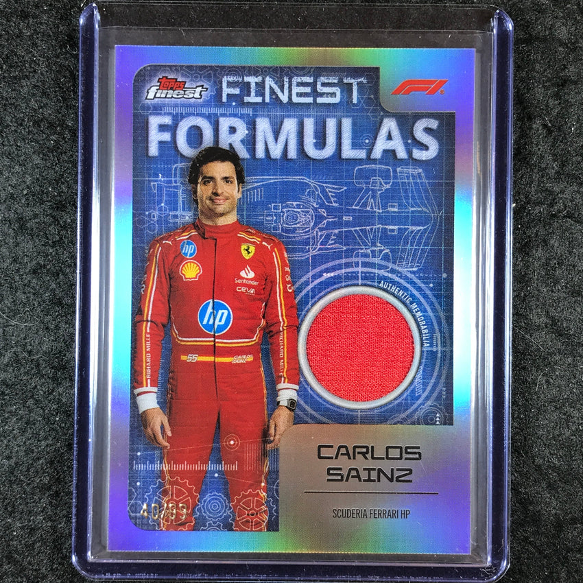 2024 Topps Finest Formula 1 CARLOS SAINZ Finest Formulas Relic Base 40/99