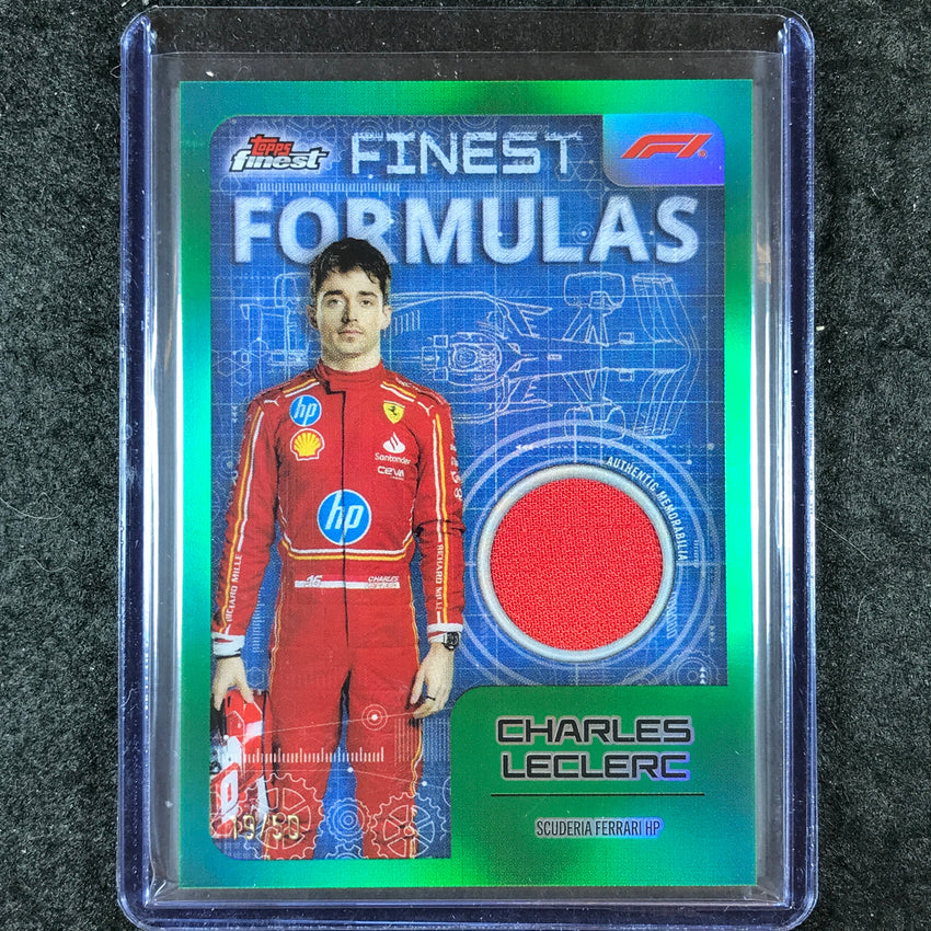 2024 Topps Finest Formula 1 CHARLES LECLERC Finest Formulas Relic Green 19/50