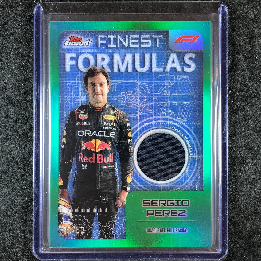 2024 Topps Finest Formula 1 SERGIO PEREZ Finest Formulas Relic Green 36/50