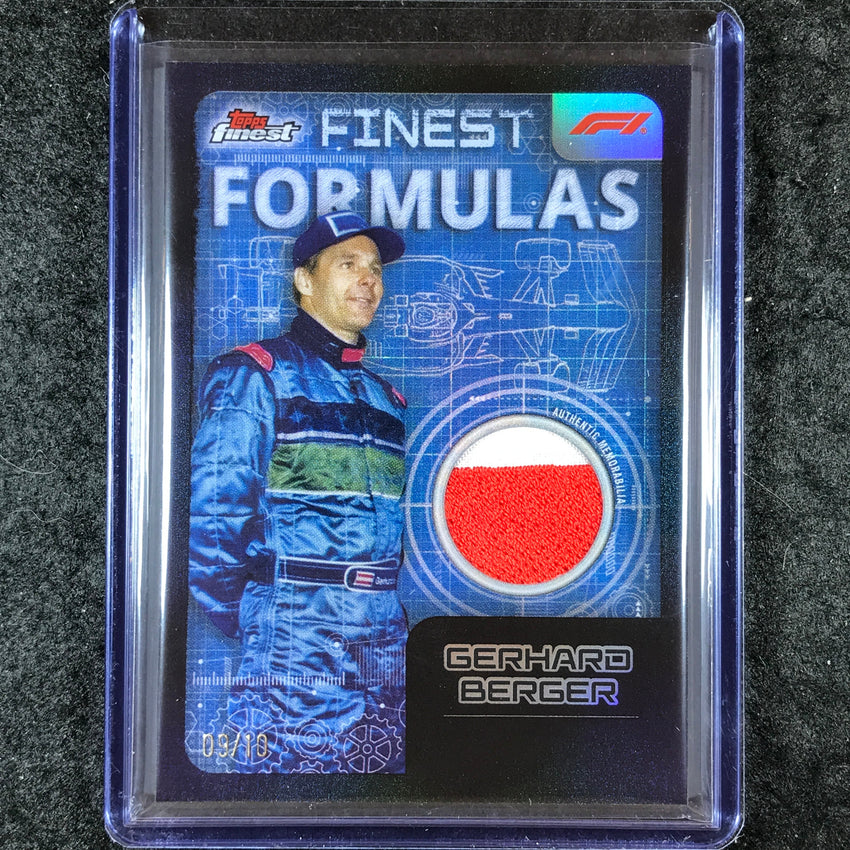 2024 Topps Finest Formula 1 GERHARD BERGER Finest Formulas Patch Relic 9/10
