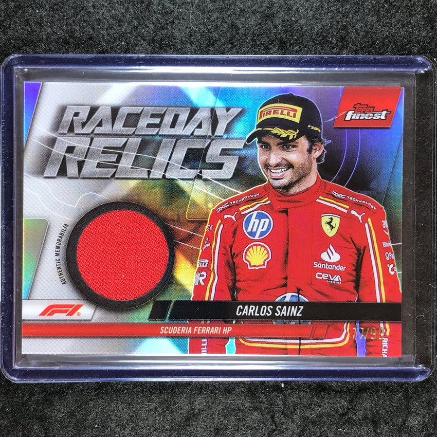 2024 Topps Finest Formula 1 CARLOS SAINZ Raceday Relics Base 77/99