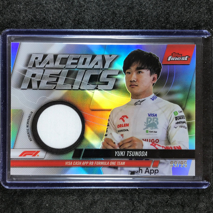 2024 Topps Finest Formula 1 YUKI TSUNODA Raceday Relics Base 99/99