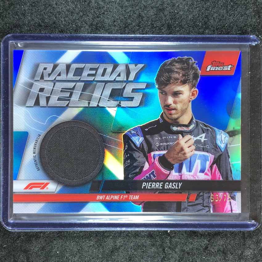 2024 Topps Finest Formula 1 PIERRE GASLY Raceday Relics Blue 63/75