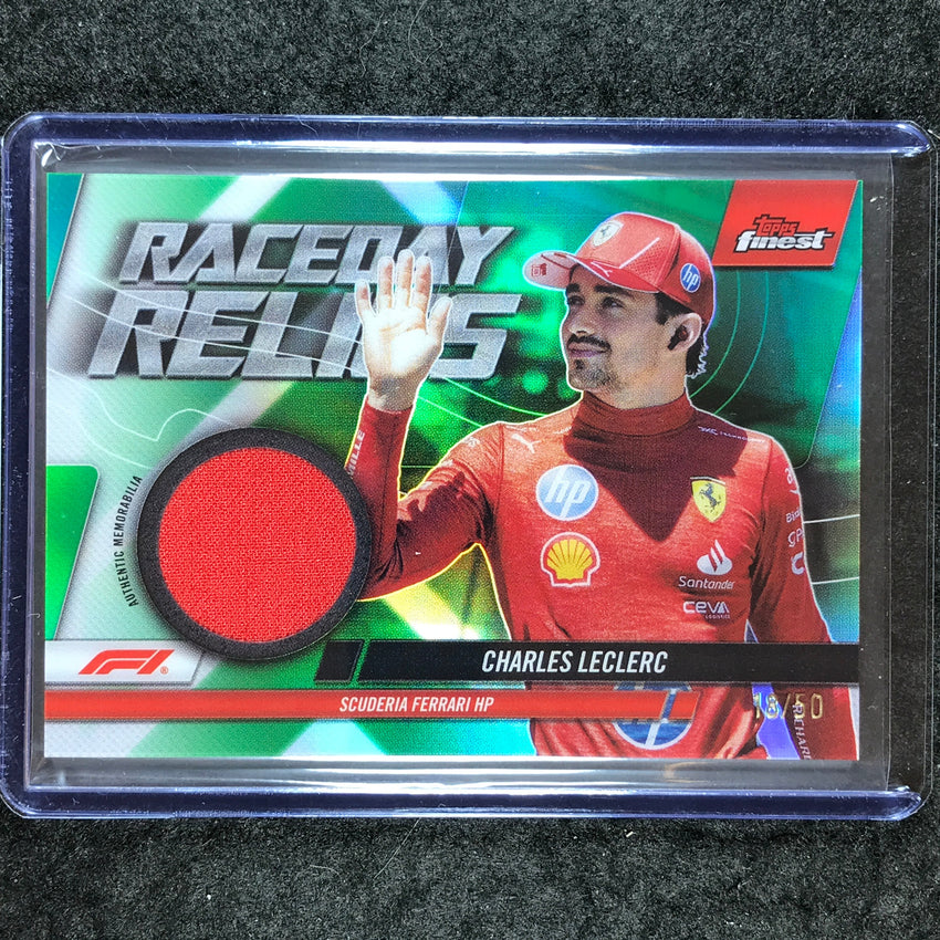 2024 Topps Finest Formula 1 CHARLES LECLERC Raceday Relics Green 18/50