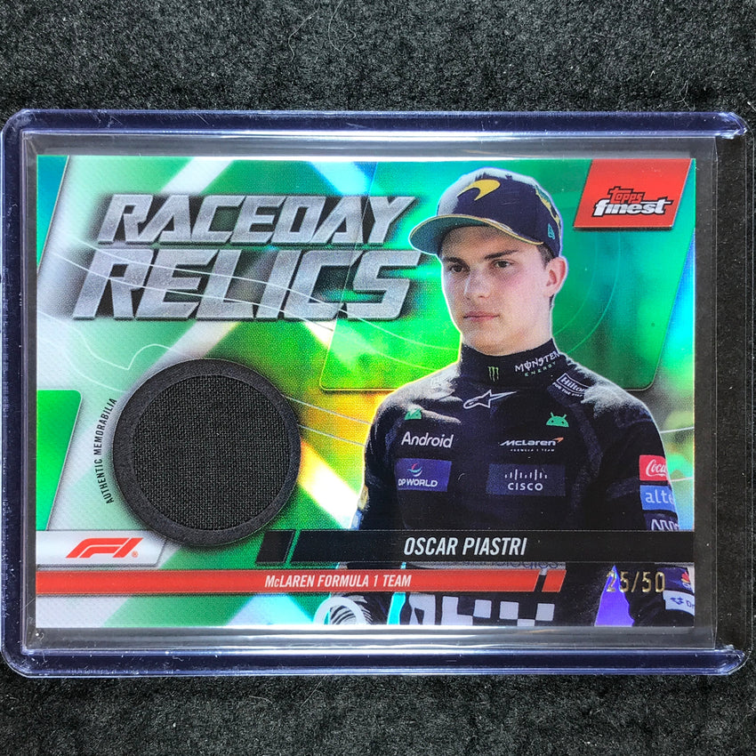 2024 Topps Finest Formula 1 OSCAR PIASTRI Raceday Relics Green 25/50