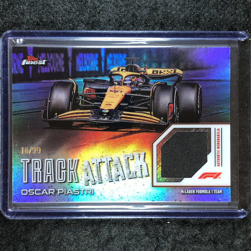 2024 Topps Finest Formula 1 OSCAR PIASTRI Track Attack Relic Base 18/99