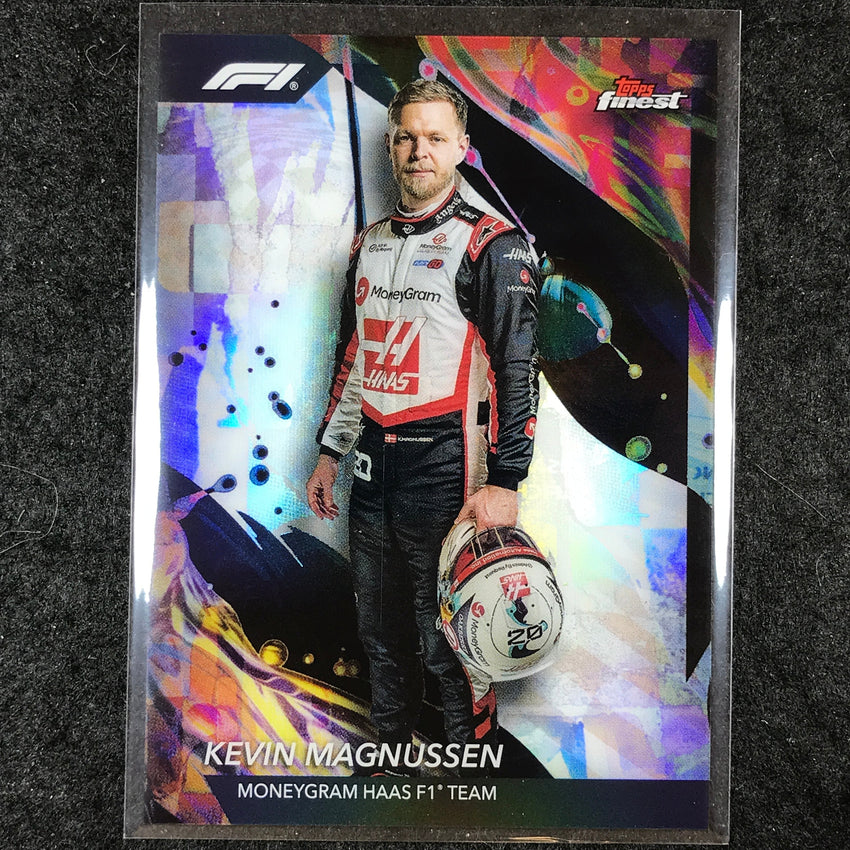 2024 Topps Finest Formula 1 KEVIN MAGNUSSEN Base Uncommon Refractor #116