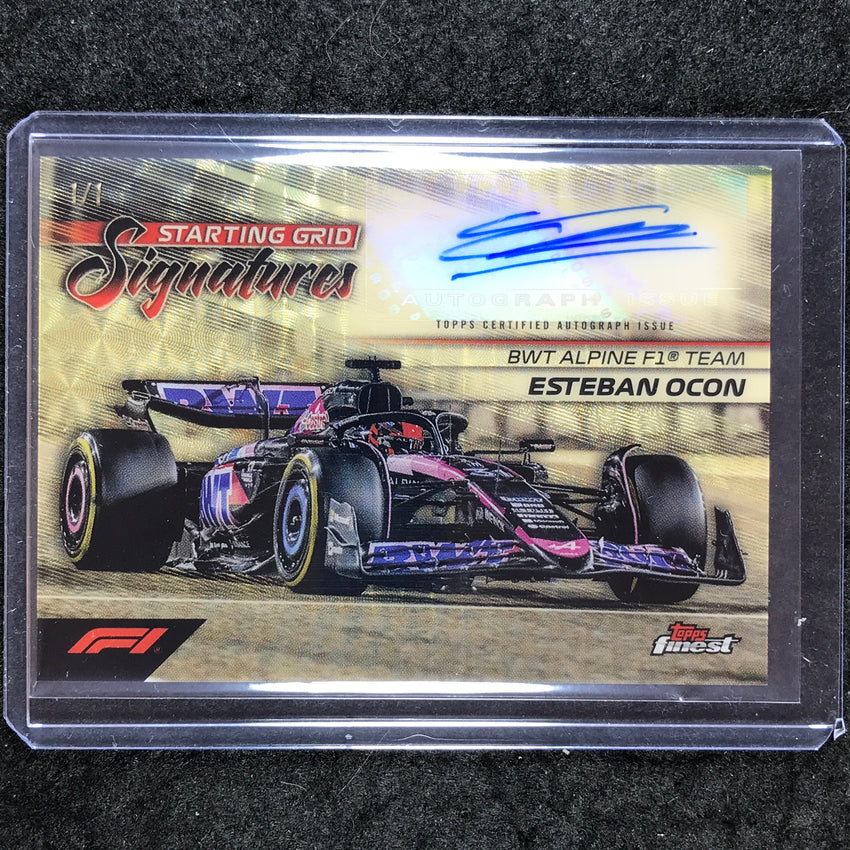 2024 Topps Finest Formula 1 ESTEBAN OCON Signature Fashion Auto Superfractor 1/1