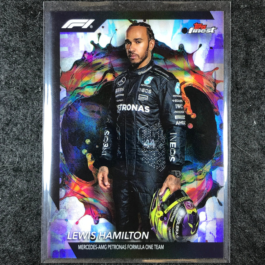 2024 Topps Finest Formula 1 LEWIS HAMILTON Base Rare Refractor #296