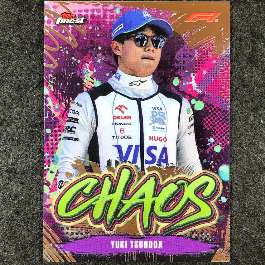 2024 Topps Finest Formula 1 YUKI TSUNODA Chaos Base #17
