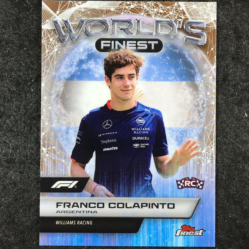 2024 Topps Finest Formula 1 FRANCO COLAPINTO World's Finest Rookie Base #19