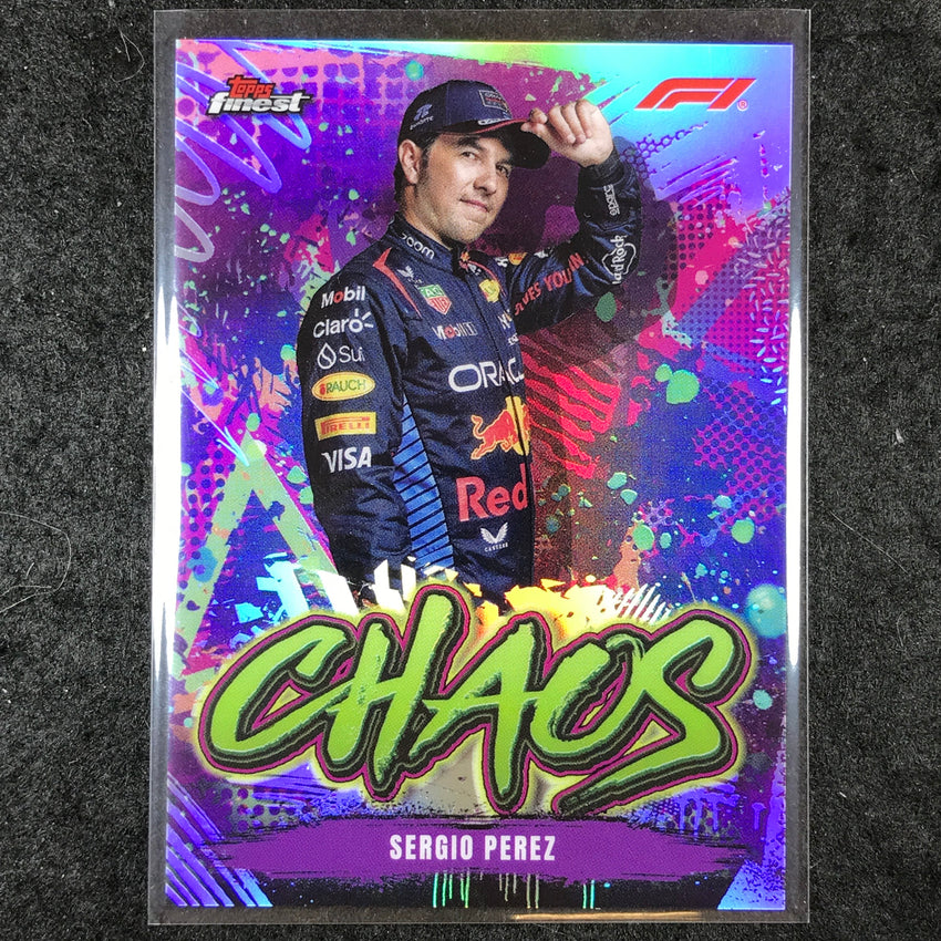 2024 Topps Finest Formula 1 SERGIO PEREZ Chaos Refractor #2
