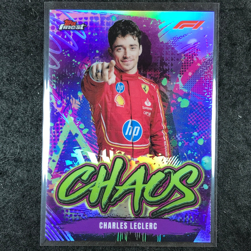 2024 Topps Finest Formula 1 CHARLES LECLERC Chaos Refractor #3