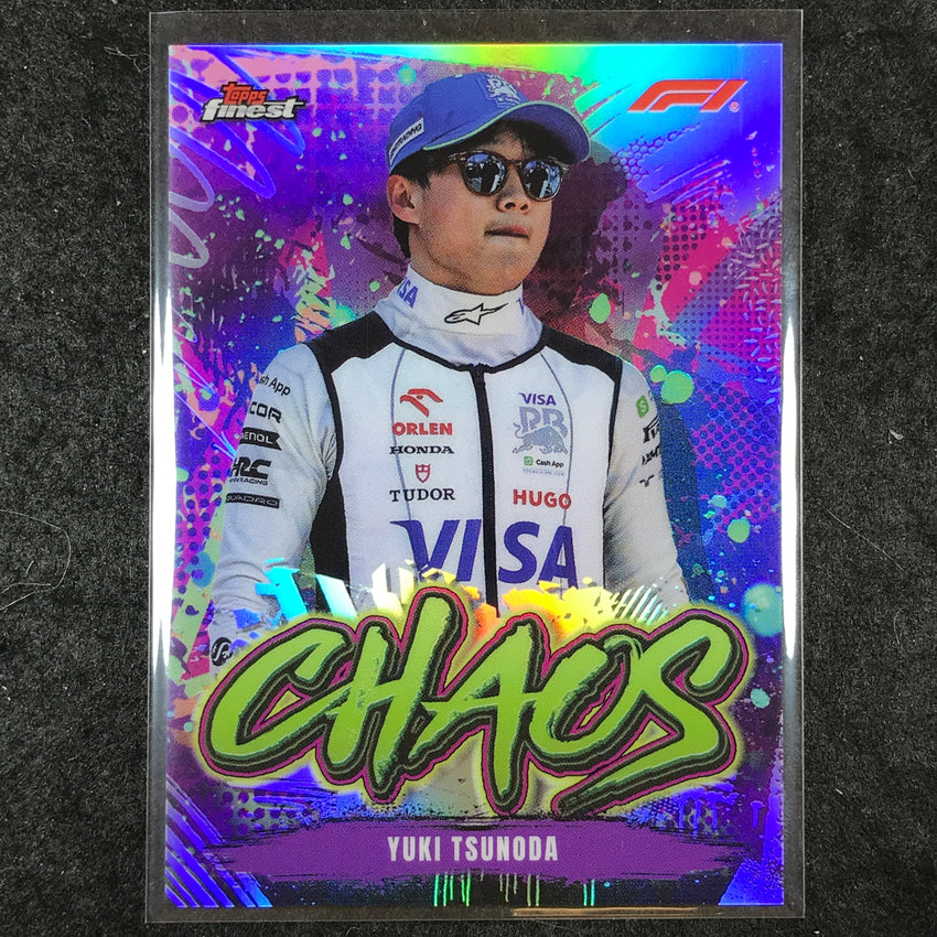 2024 Topps Finest Formula 1 YUKI TSUNODA Chaos Refractor #17