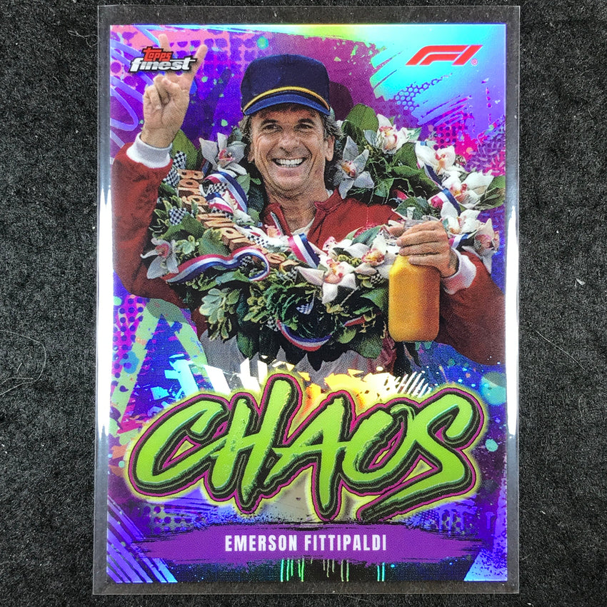 2024 Topps Finest Formula 1 EMERSON FITTIPALDI Chaos Refractor #18