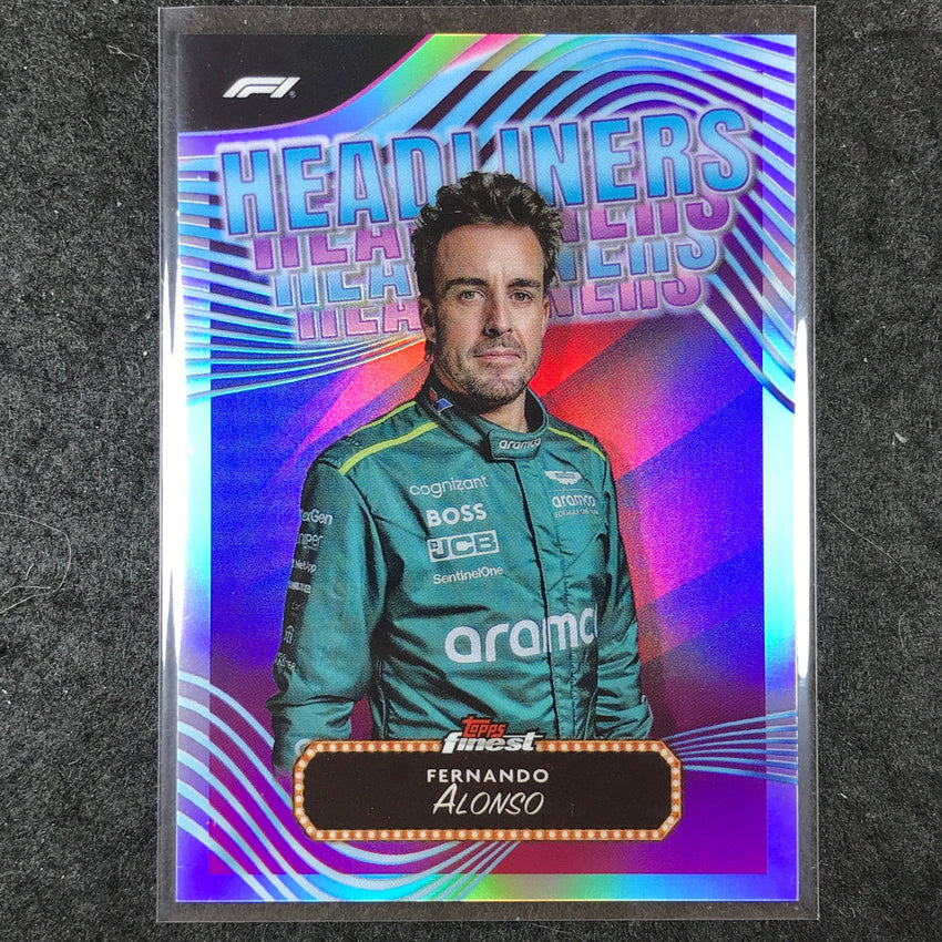 2024 Topps Finest Formula 1 FERNANDO ALONSO Headliners Refractor #6