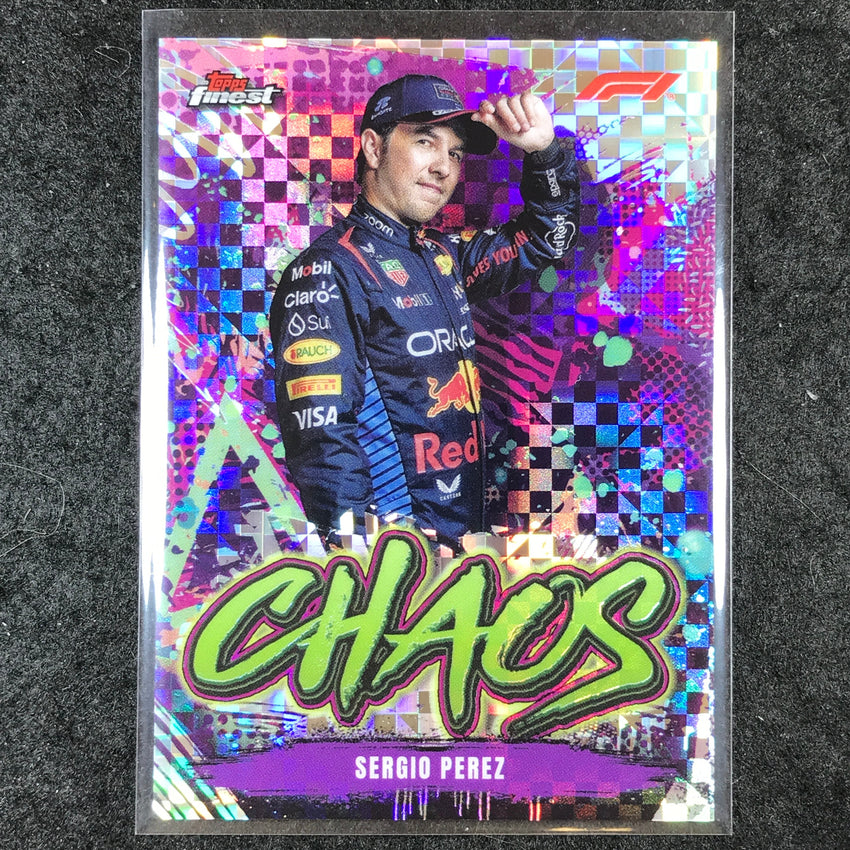 2024 Topps Finest Formula 1 SERGIO PEREZ Chaos Checkerboard #2