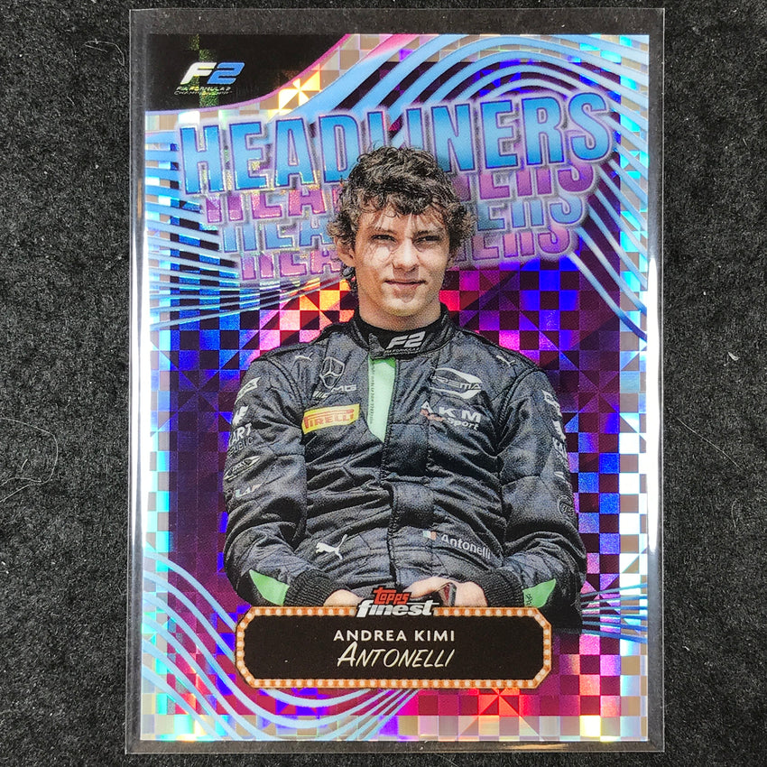 2024 Topps Finest Formula 1 ANDREA KIMI ANTONELLI Headliners Checkerboard #11