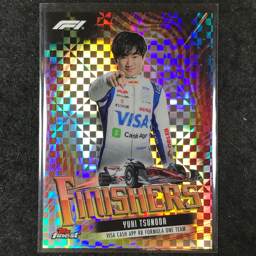 2024 Topps Finest Formula 1 YUKI TSUNODA Finishers Checkerboard #9