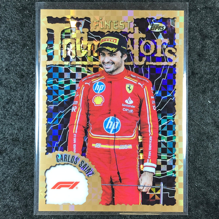 2024 Topps Finest Formula 1 CARLOS SAINZ Intimidators Checkerboard #SAI