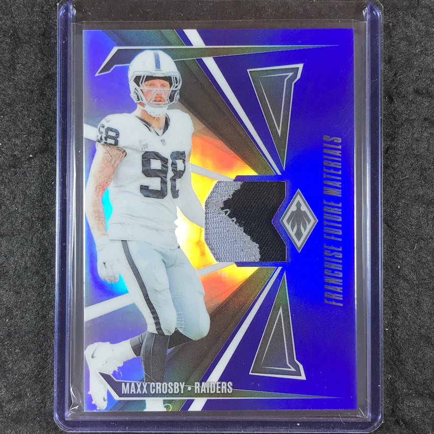 2024 Phoenix Football MAXX CROSBY Franchise Future Materials Patch Blue 23/49