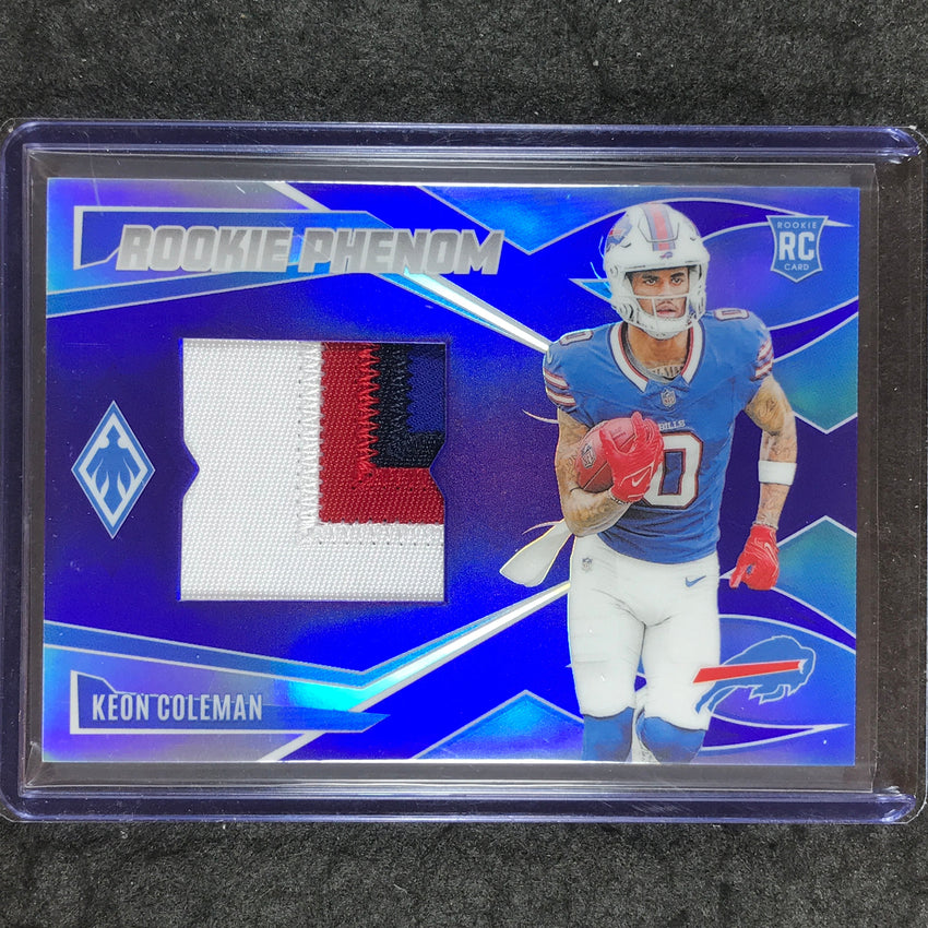 2024 Phoenix Football KEON COLEMAN Rookie Phenom Patch Relic Blue 36/49