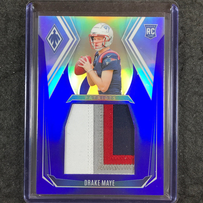 2024 Phoenix Football DRAKE MAYE Pandora Patch Rookie Relic Blue 35/49