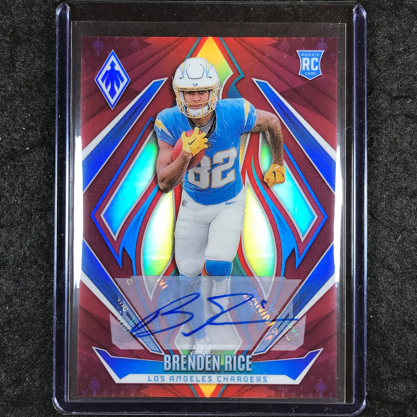 2024 Phoenix Football BRENDEN RICE Base Rookie Auto Red 82/99 #163