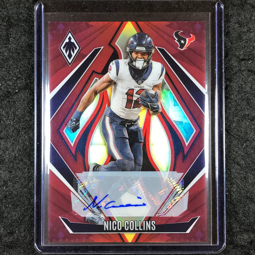 2024 Phoenix Football NICO COLLINS Base Auto Red 44/75 #115