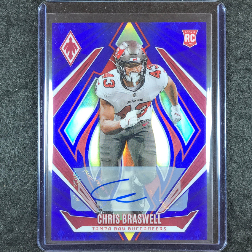 2024 Phoenix Football CHRIS BRASWELL Base Rookie Auto Blue 47/49 #170