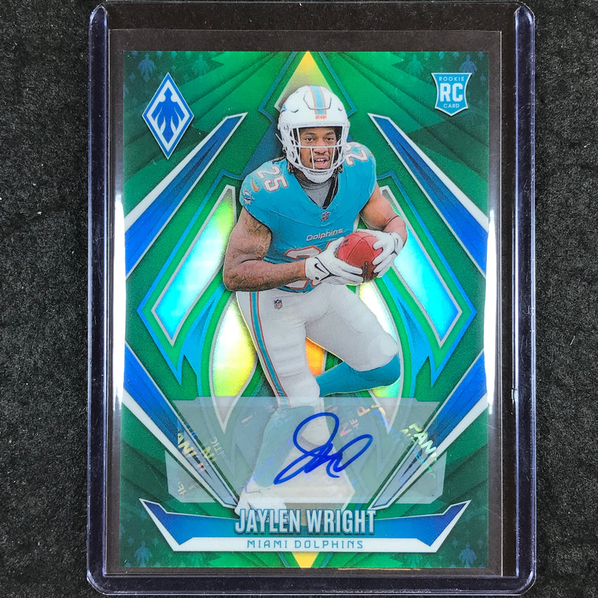2024 Phoenix Football JAYLEN WRIGHT Base Rookie Auto Green 22/25 #199