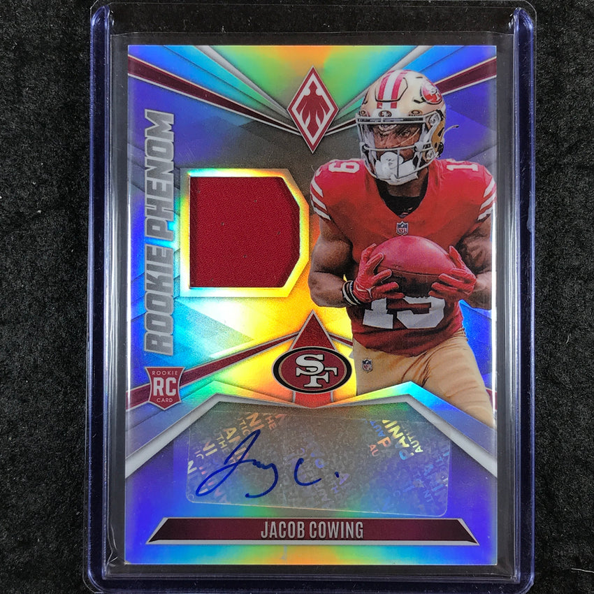 2024 Phoenix Football JACOB COWING Rookie Phenom Jersey Auto Silver 101/149