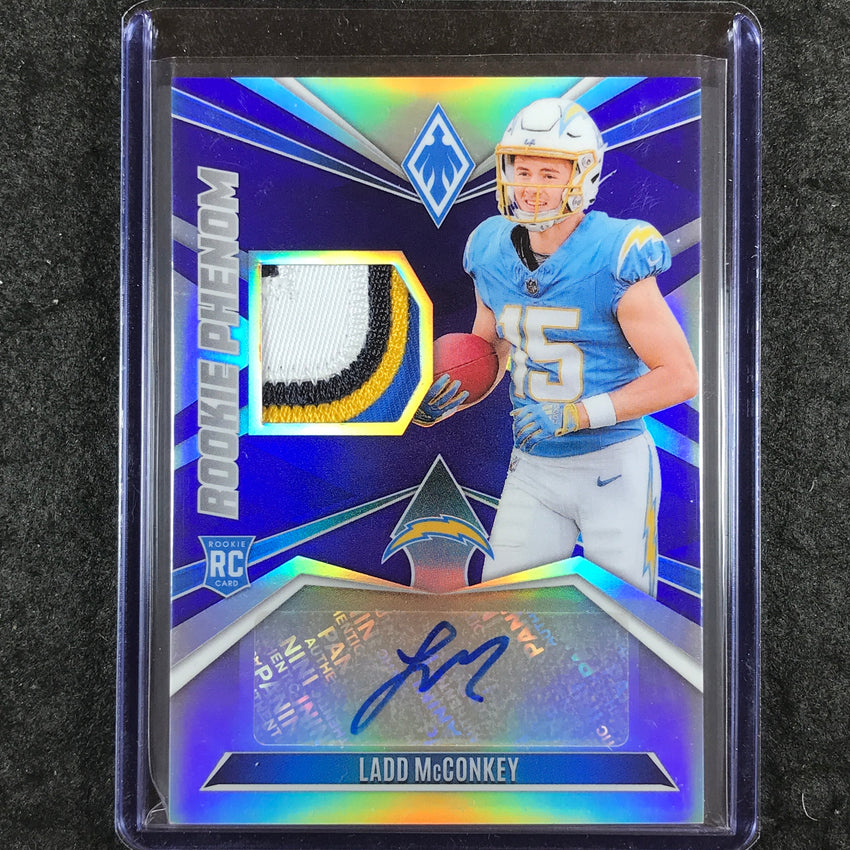 2024 Phoenix Football LADD MCCONKEY Rookie Phenom Patch Auto Blue 49/49