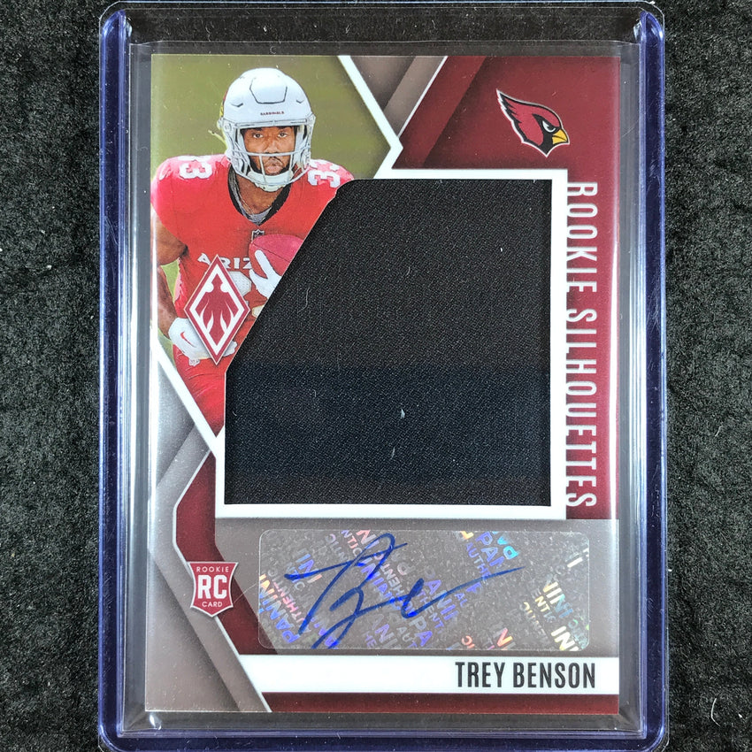 2024 Phoenix Football TREY BENSON Rookie Silhouettes Jersey Auto Base 142/299
