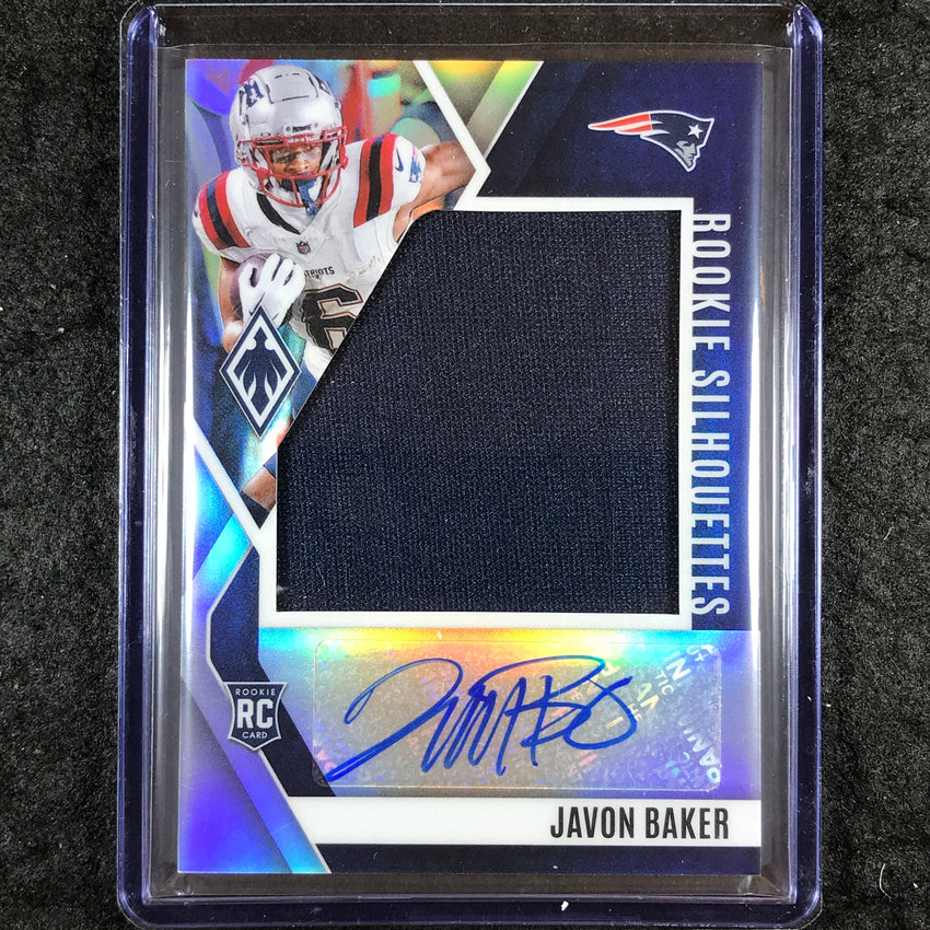 2024 Phoenix Football JAVON BAKER Rookie Silhouettes Jersey Auto Silver 104/149
