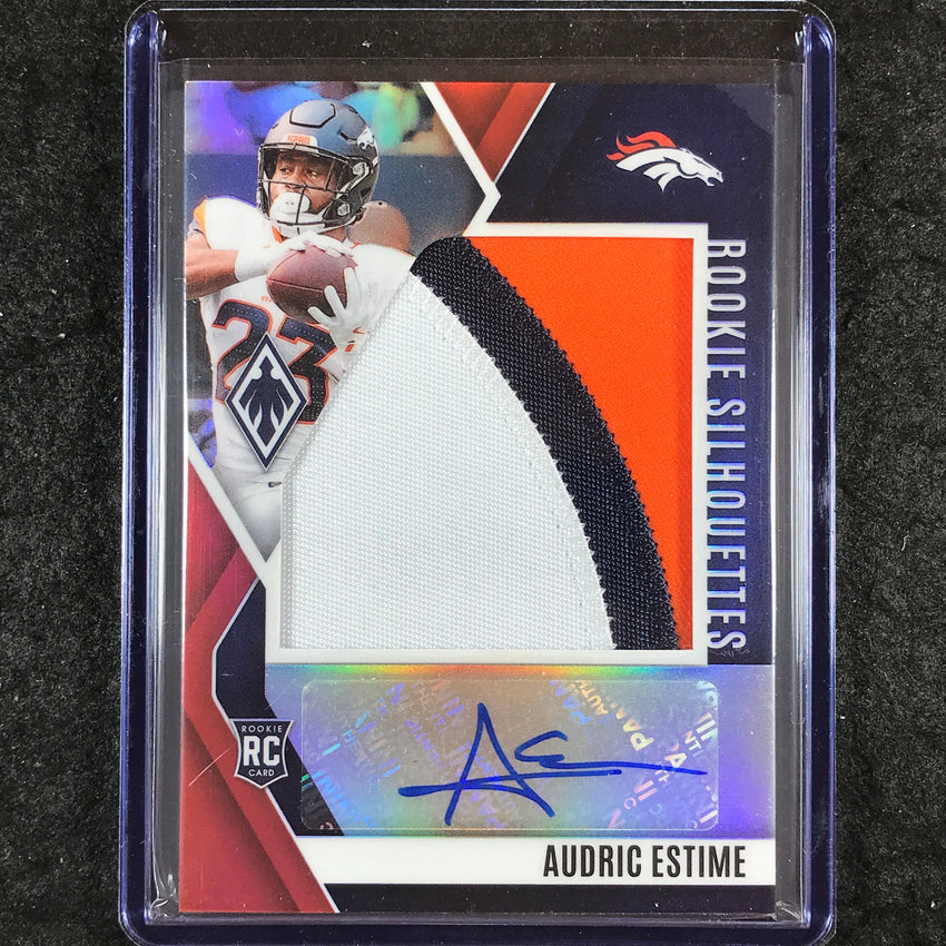 2024 Phoenix Football AUDRIC ESTIME Rookie Silhouettes Patch Auto Red 22/99