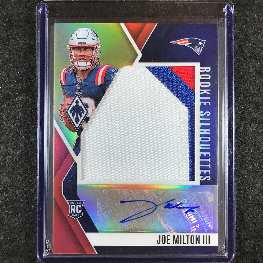 2024 Phoenix Football JOE MILTON III Rookie Silhouettes Patch Auto Red 68/99
