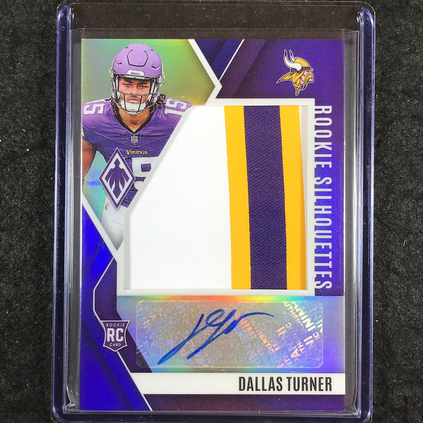 2024 Phoenix Football DALLAS TURNER Rookie Silhouettes Patch Auto Blue 41/49