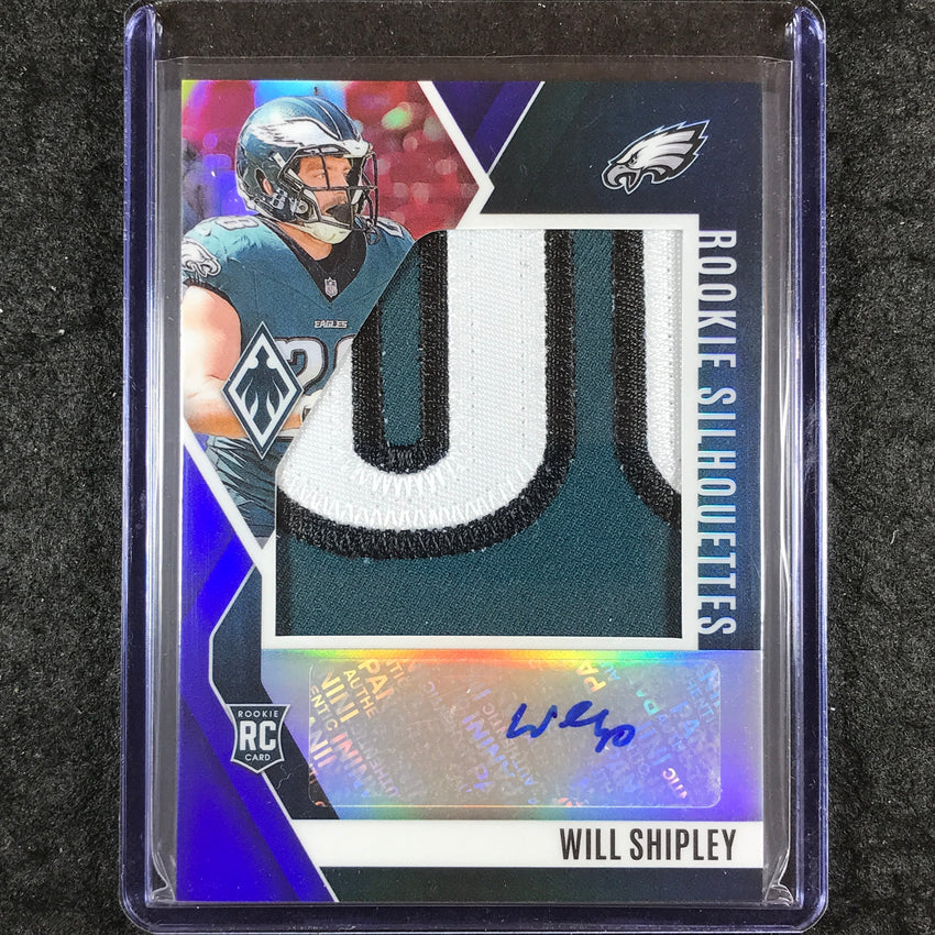 2024 Phoenix Football WILL SHIPLEY Rookie Silhouettes Patch Auto Blue 12/49