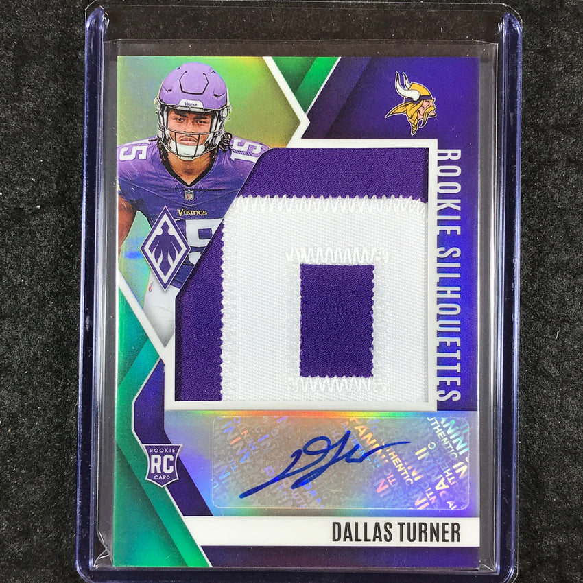 2024 Phoenix Football DALLAS TURNER Rookie Silhouettes Patch Auto Green 6/25