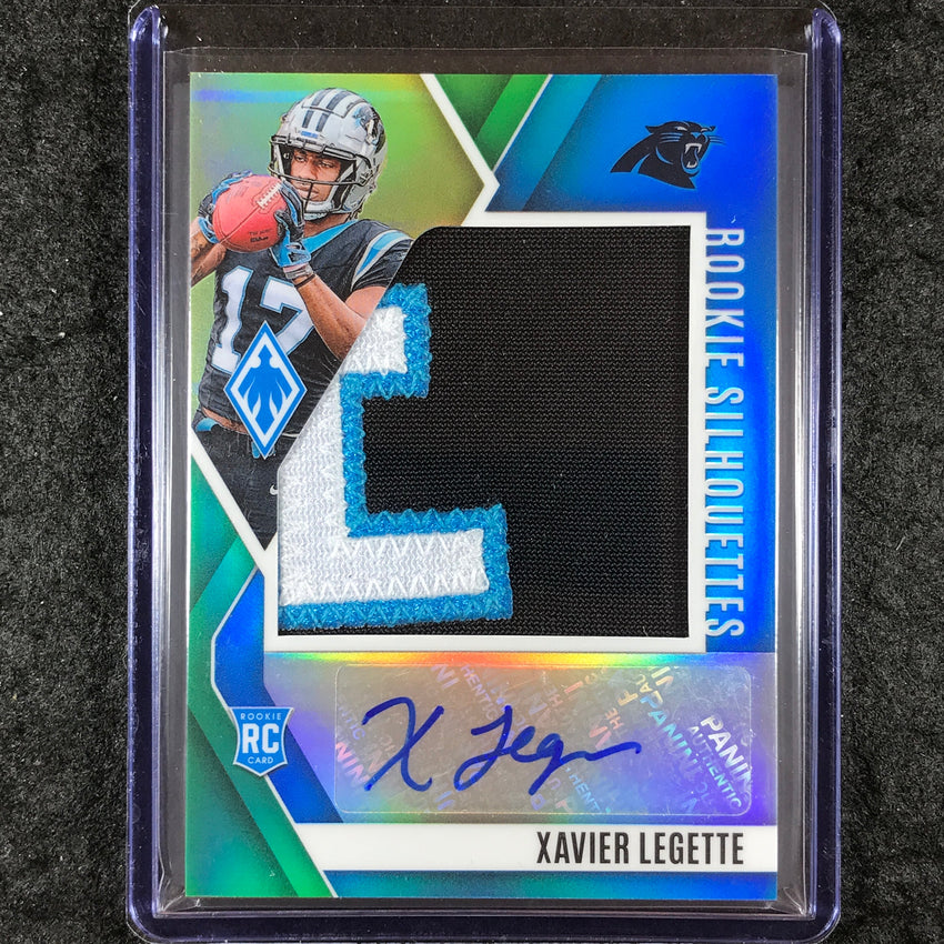 2024 Phoenix Football XAVIER LEGETTE Rookie Silhouettes Patch Auto Green 12/25