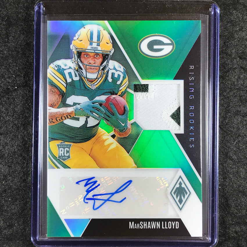 2024 Phoenix Football MARSHAWN LLOYD Rising Rookies Patch Auto Green 44/49